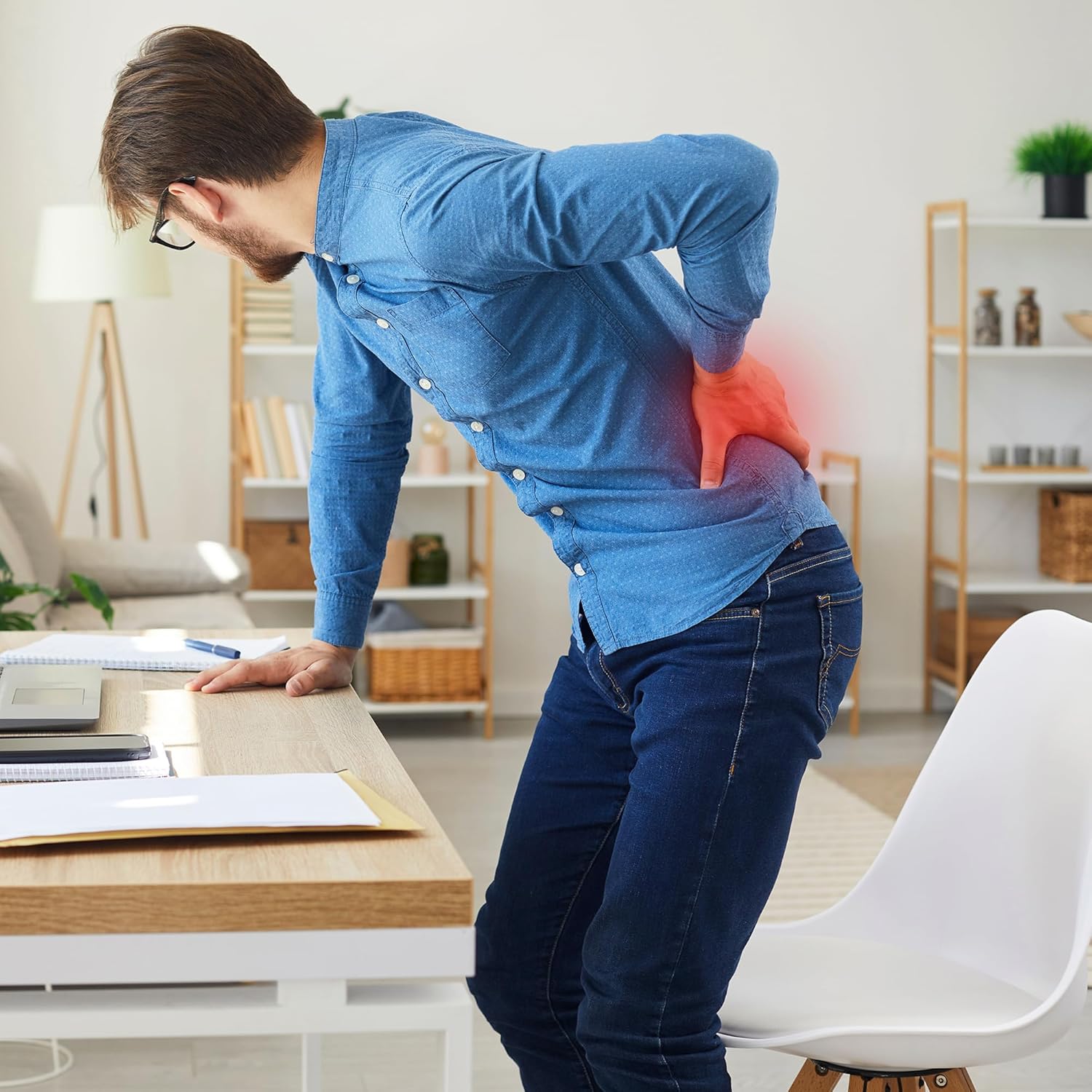 Massage Berkeley MS13D Ergonomic Posture Saddle Chair-Two-Part Saddle Stool- Hydraulic Swivel Rolling Seat Stool and Height- Aluminum Base with Soft Rubber Wheel Casters-Blue