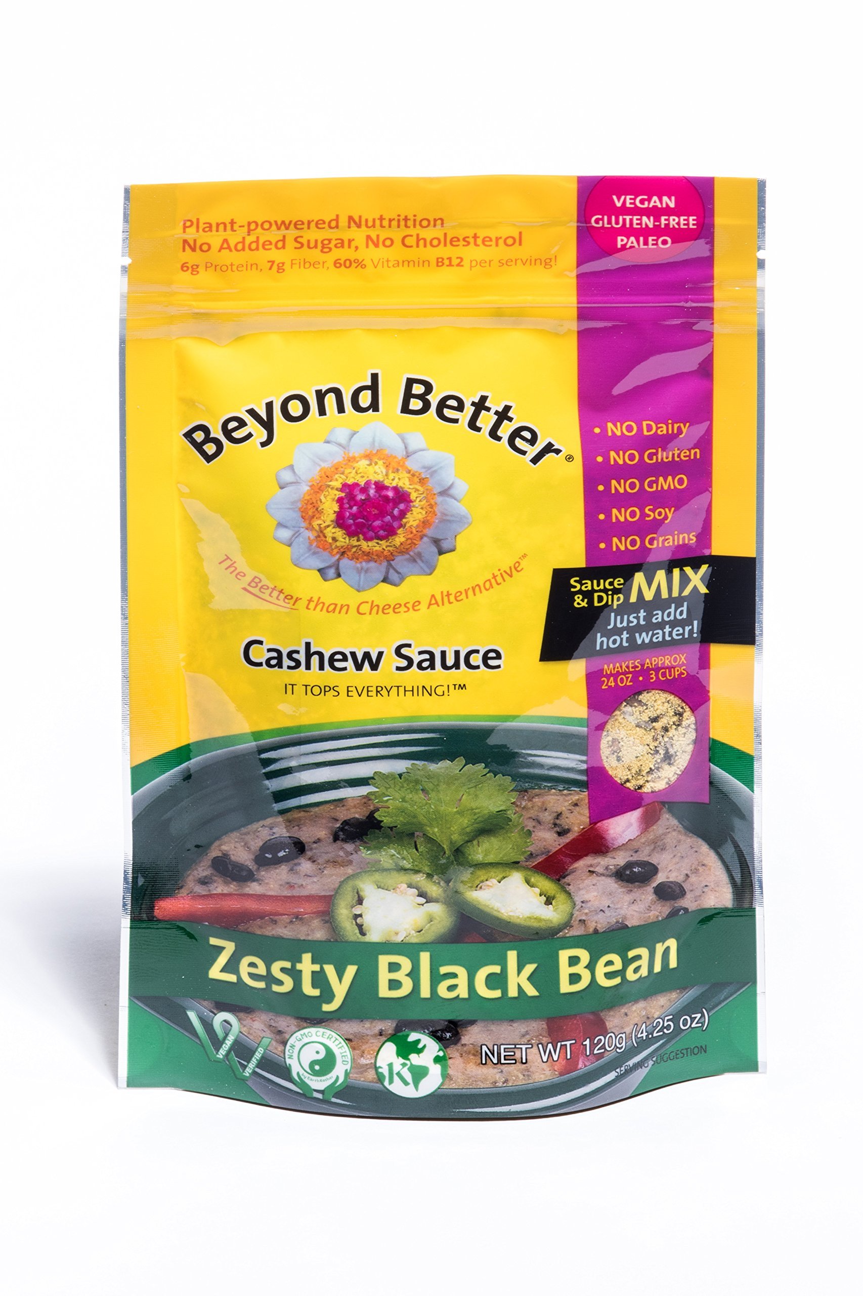 Beyond Better Zesty Black Bean Cashew Sauce Dip Mix