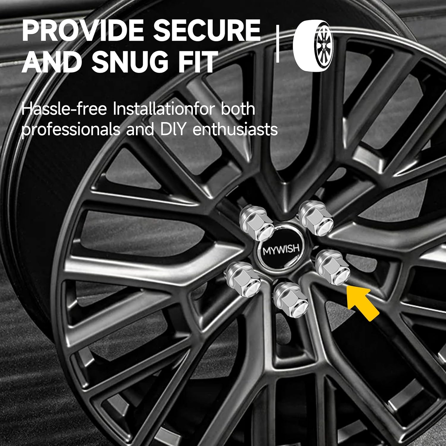 M14x1.5 Lug Nuts Set, Chrome OEM Factory Style Wheel & Tire Lug Nuts for 2015/2016/2017/2018/2019/2020 Mustang Edge MKX MKZ Aviator (20-Pack with Lug Nut Socket) by Mywish