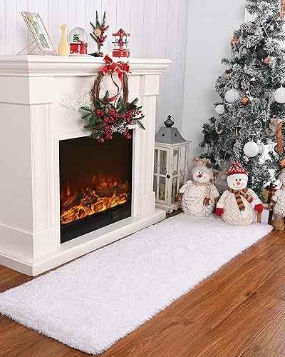 Miniatura 8 de Rtizon Alfombra de pasillo suave para dormitorio 2 x 6 pies alfombra esponjosa con parte inferior antideslizante para pasillo mesita de noche sala