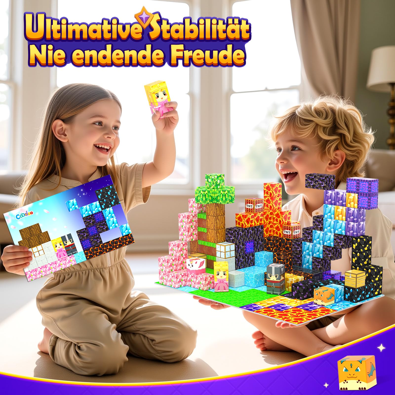 Magnetische Bausteine, 154 Teile STEM Magnet Spielzeug Magnetbausteine für Kleinkind, Magnetische Bauwelt mit Magnettafel, Montessori Spielzeug für Kinder ab 3 4 5 6 7 8 Jahren Jungen Mädchen