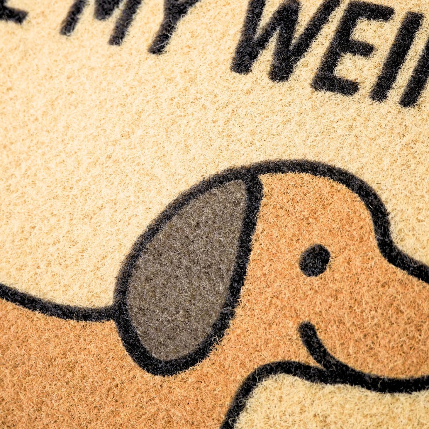 Funny Weiner Dog Door Mat – Don’t Trip Over My/Knock to See My Weiner – 30x18 Inch Faux Coir Mat - Waterproof & Non-Slip Doormat for Entryway, Front Porch or Patio