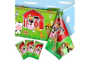 Farm Animals Party Tablecloth for Zenon's 1st Birthday