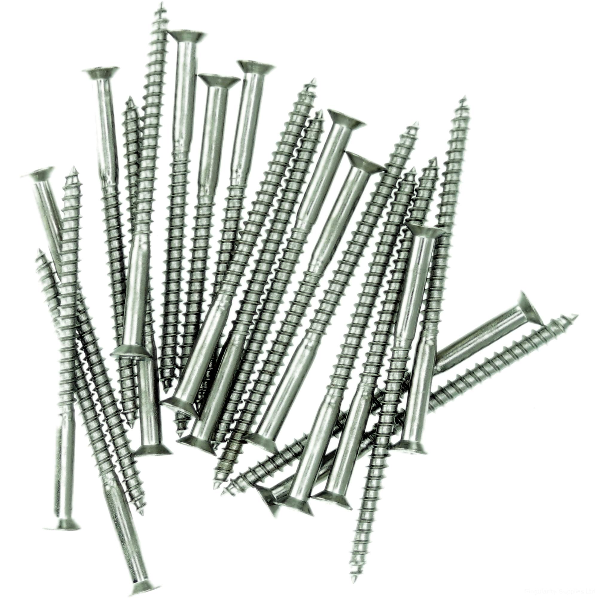 Singularity Supplies No.8 X 1.18 (4.0Mm X 30Mm) Pozi Countersunk Wood Screw - Stainless Steel (A2) (Pack Of 20)