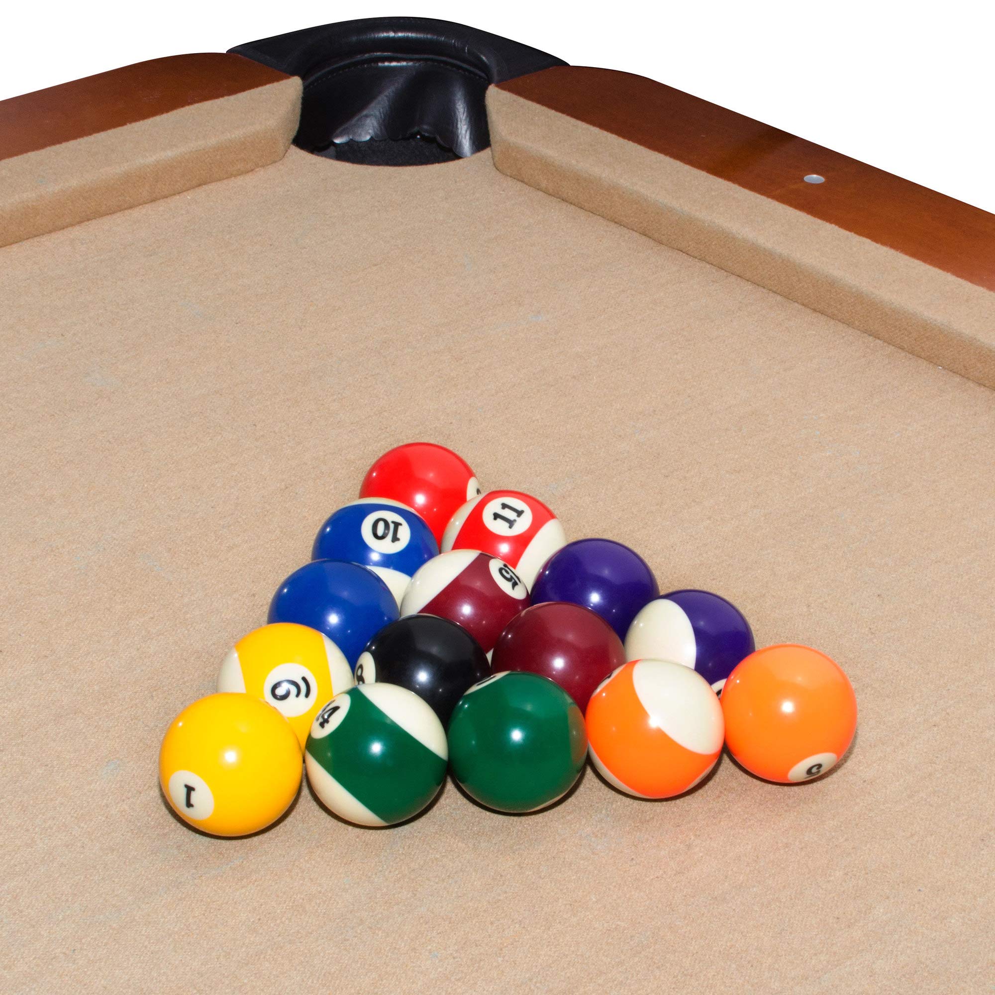 Minnesota Fats MFT800-TBL Covington 8' Tan Billiard / Pool Table with Accessories