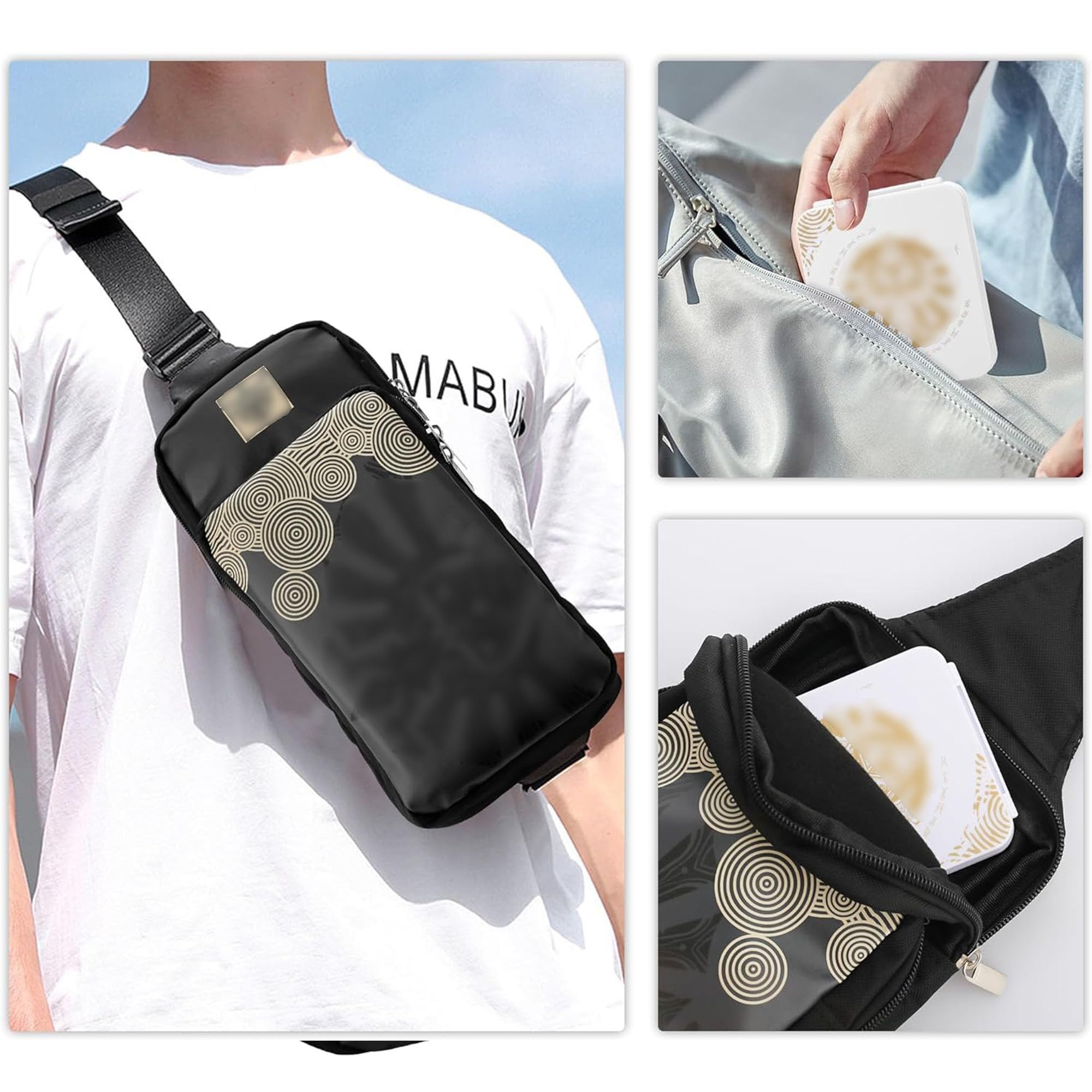 RHOTALL Funda de transporte portátil de viaje compatible con Nintendo Switch/OLED/Lite, bolsa de hombro negra de gran capacidad con 12 ranuras para juego, tapas de agarre para el pulgar para Tears of