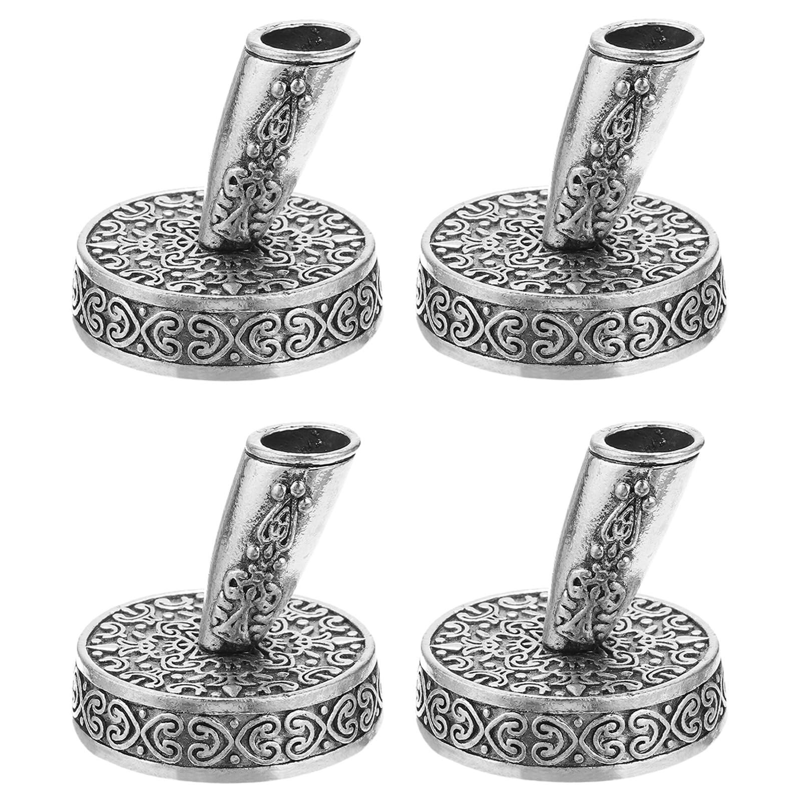 PATIKIL 4 Pieces Vintage Round Metal Pen Holder