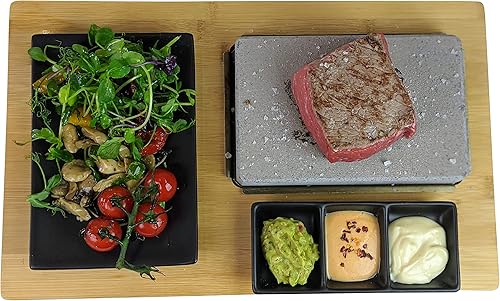 Miniatura 35 de Black Rock Grill Steak On The Stone - Juego de piedra de cocina de lava para parrilla Hot Rock (un juego estándar)