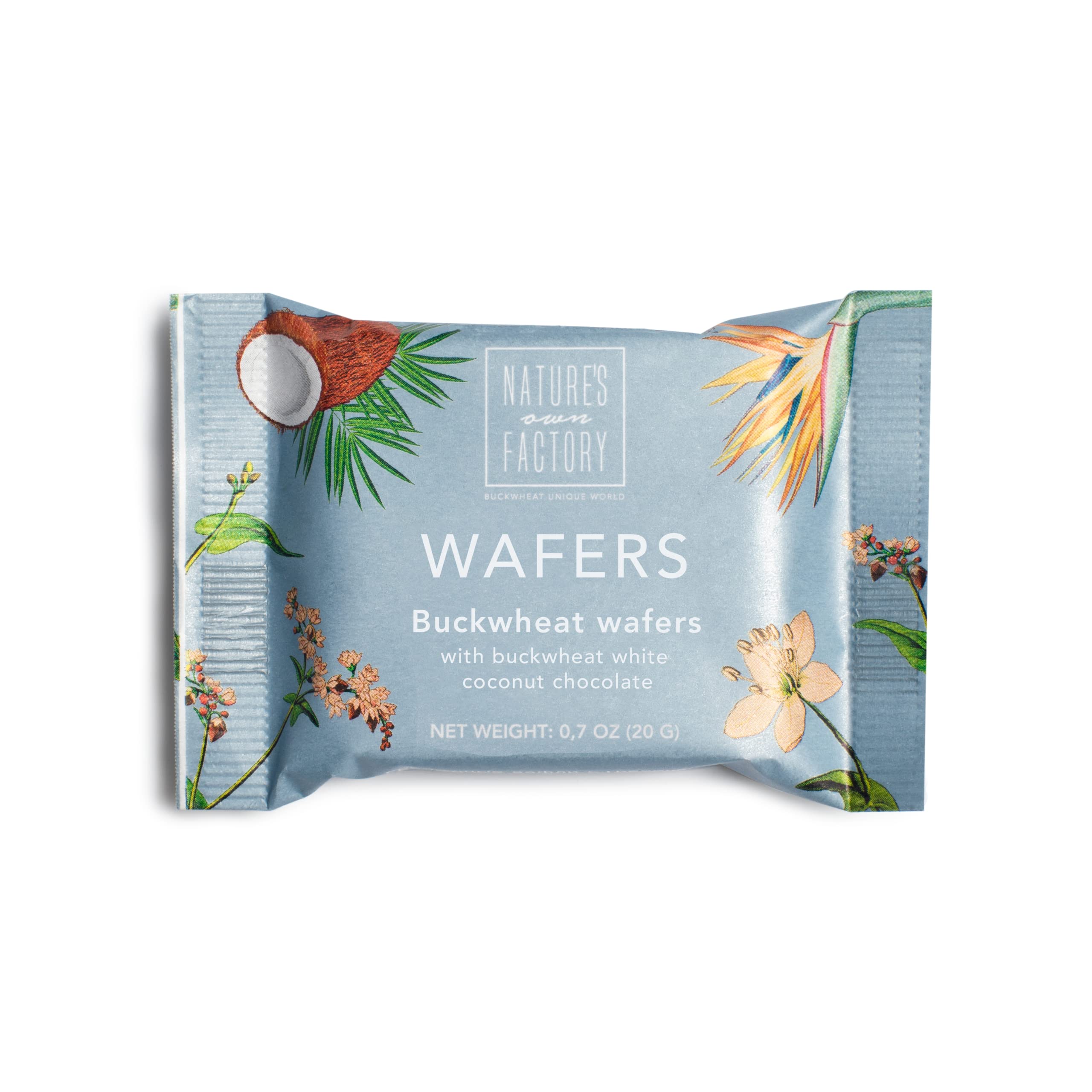 Nature's Own Factory Buckwheat Wafers With White Chocolate And Coconut 20g