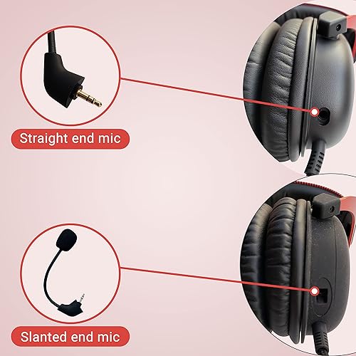 Miniatura 7 de TNE Paquete de 2 micrófonos de repuesto para juego de 2 versión con cable Kingston HyperX Cloud 2 II Cloud Core Cloud Pro CloudX PS4 Xbox One