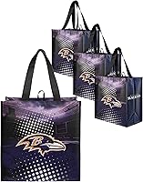 Vista 19 de FOCO - Bolsas de compras reutilizables con logotipo del equipo de la NFL unisex adulto, paquete de cuatro