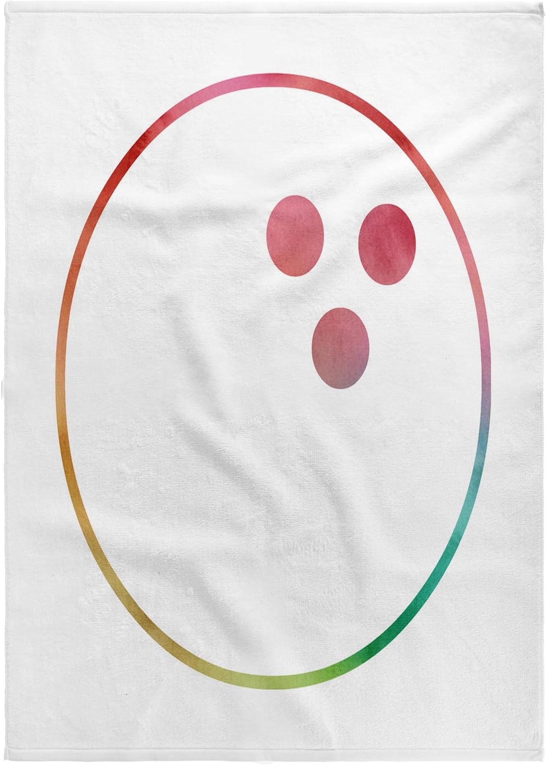 3dRose Rainbow Watercolor Bowling Ball 22x30 Bath Hand Pool Towel