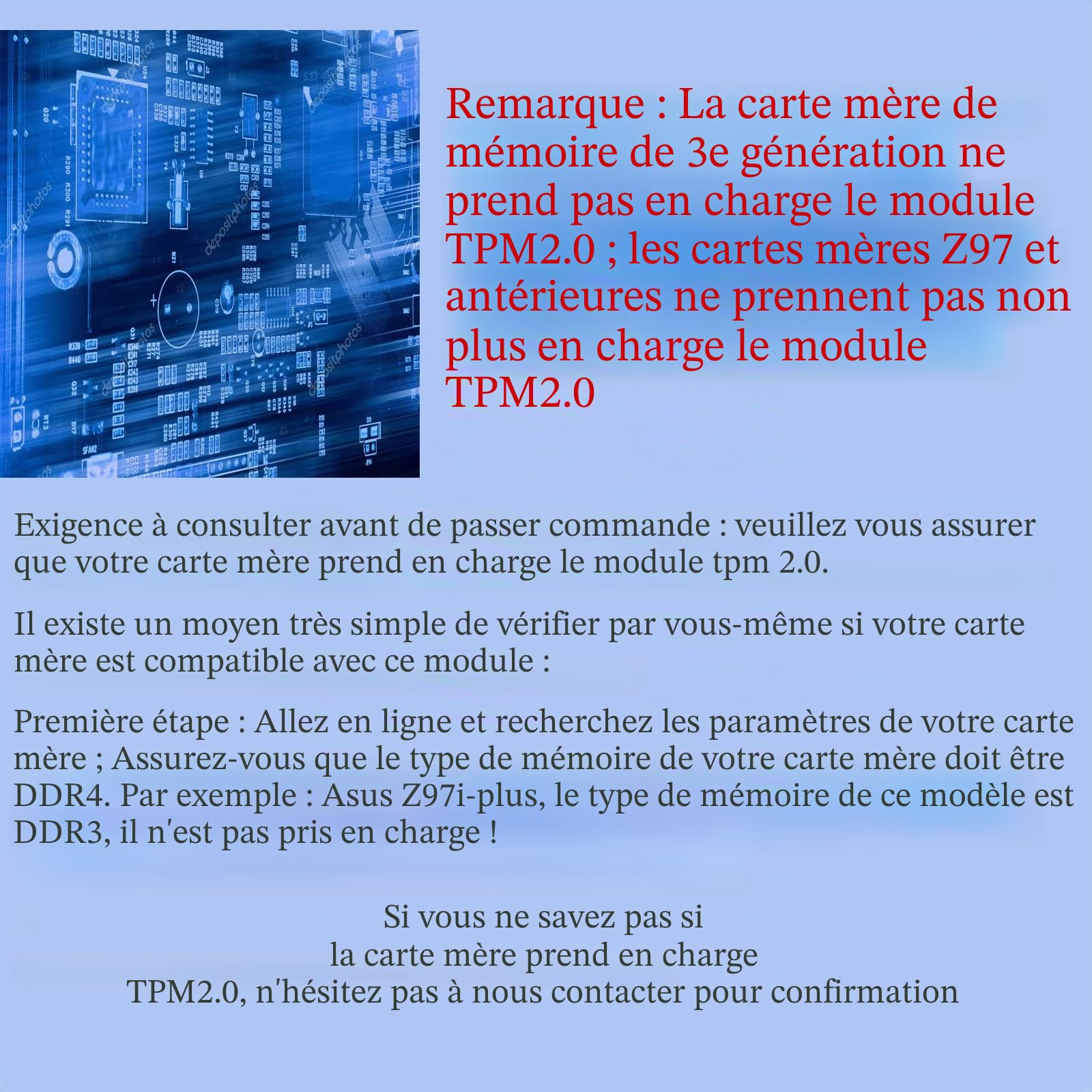 NUHFUFA TPM 2.0 Module de sécurité Tpm 2.0 Puce pour Interface ASUS (14-1) Broche-LPC Plate-Forme de Confiance M R 2.0 pièces