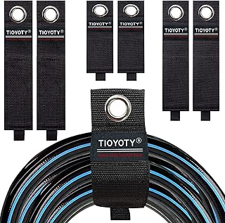6 Pack Heavy Duty Storage Straps, Holds 50lbs Extension Cord Holder Organizer for Tools Hoses, Cable Straps for RV, Workshop Garden, 3 Sizes Cord Wrap Keeper for Garage Wall Storage