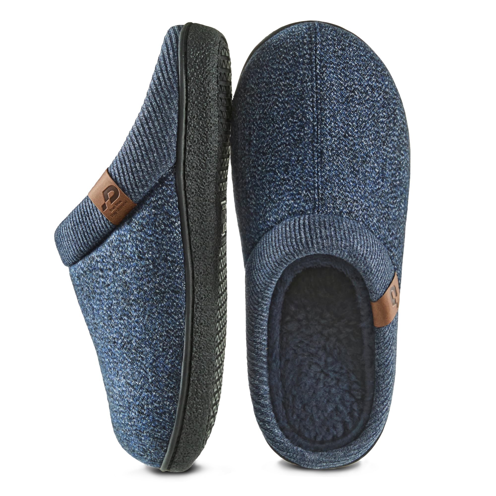Donpapa Herren Hausschuhe Weite Passform Winter Warm Memory Foam Pantoffeln | Bequemes Plüschfutter, Ultra-Komfort, Slip-on, Maschinenwaschbar, Rutschfest, Indoor Outdoor, Geschenke