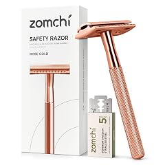 ZOMCHI Safety Razor for Men Women with 5 Double Edge Safety Razor Blades Double Edge Razor Reusable Razor