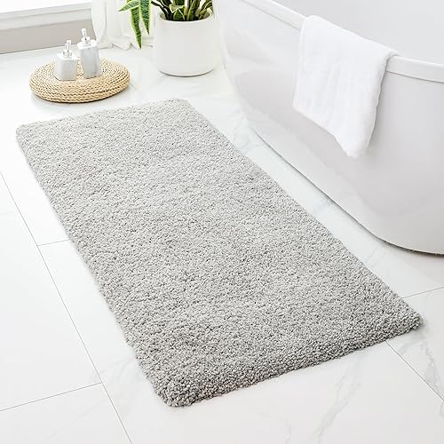 Miniatura 63 de Alfombra de inodoro blanca 22x24, antideslizante, esponjosa, alfombra de piso para baño en forma de U, lavable, alfombra de contorno para inodoro