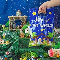 Vista 3 de Spiareal 100 Piezas Bolsas de Dulces de Natividad Navideña Bolsas de Regalo Religioso Cristiano a Granel con Asa para Navidad Fiesta Temática