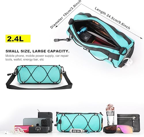 Miniatura 55 de Rhinowalk Bolsa de manillar de bicicleta, bolsa delantera de bicicleta, bolsa de hombro bolsa de almacenamiento con correa para el hombro