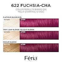 Vista 169 de L'Oreal Paris Feria Tinte permanente brillante multifacético, 721 Dusty Mauve, paquete de 1 10 negro azabache (negro más negro)