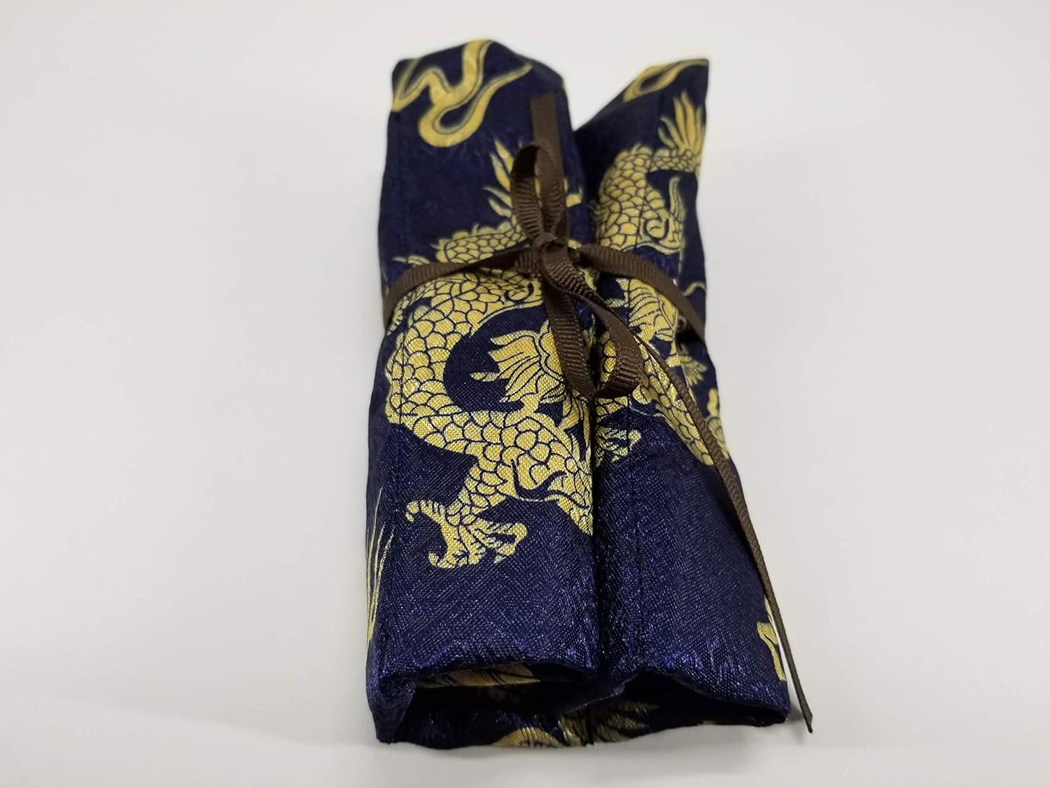 Navy and Gold Brocade Straight Edge Razor Storage