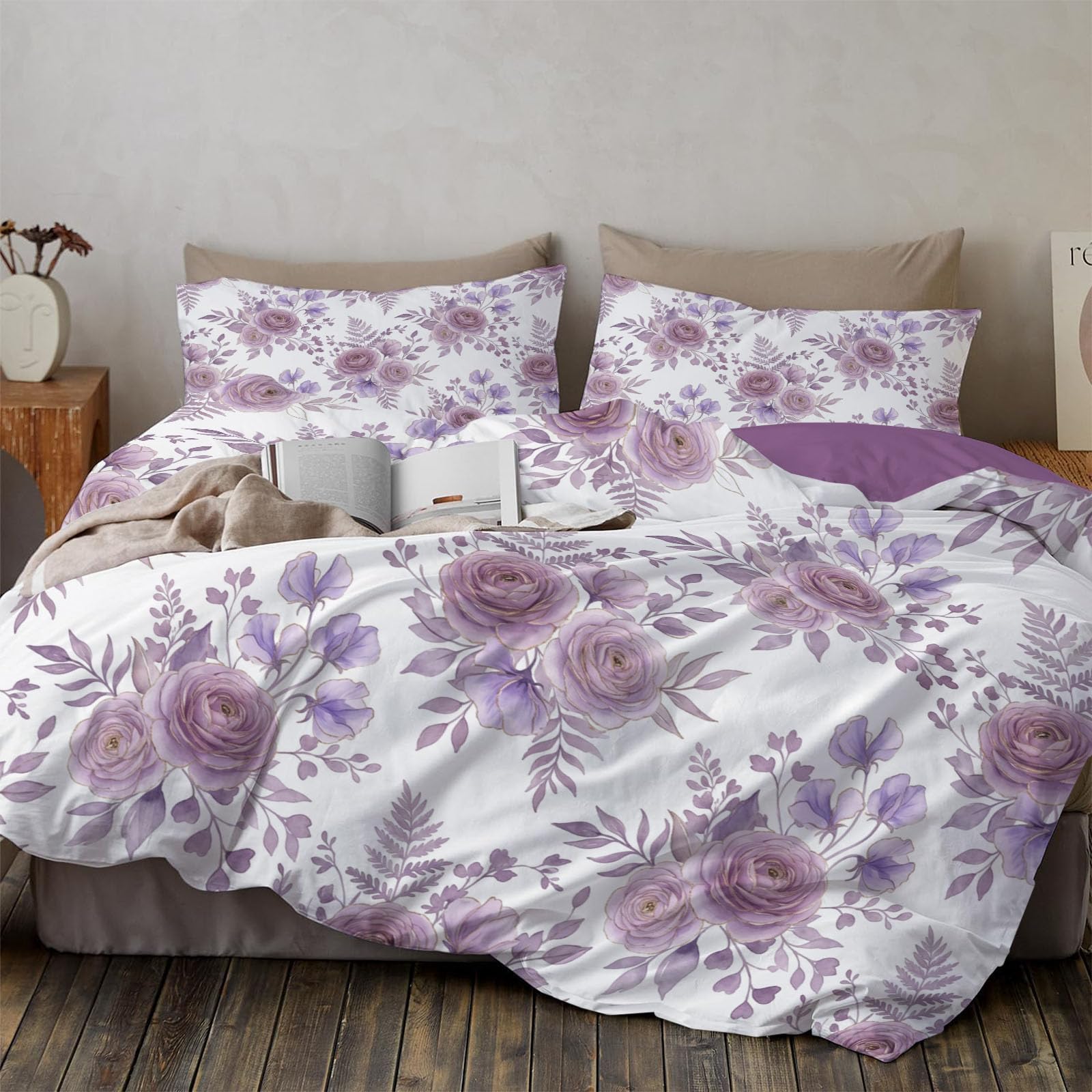 Parure de lit 220x240 champêtre pour une chambre parentale romantique