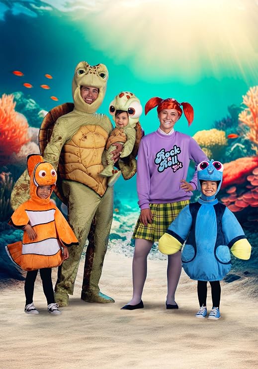 Officially Licensed Disney Finding Nemo Squirt Costume | Child Turtle Outfit W/Jumpsuit, Headpiece, Shell, Shoe Covers