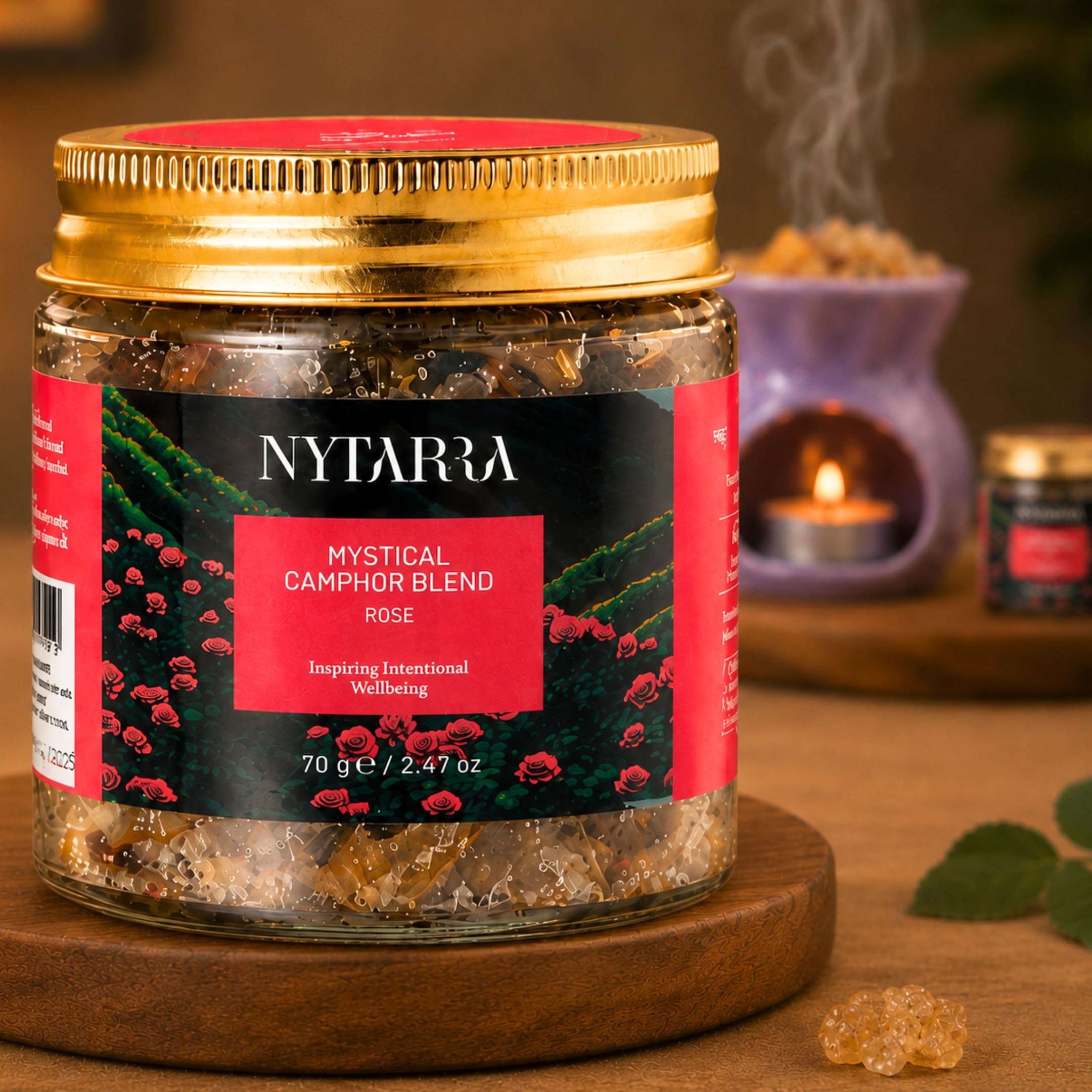 Nytarra Rose Camphor Blend - Diffuser & Puja Rituals -1 Nytarra Rose Camphor Blend - Diffuser & Puja Rituals -1
