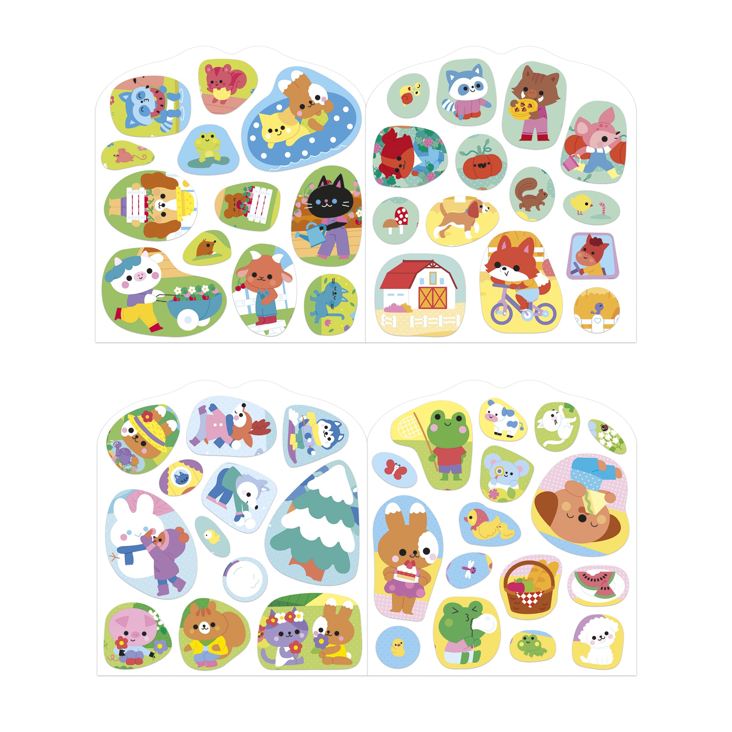 Janod, Stickers Notebook From 18 months, Countryside Theme, 12 Pages to Decorate, 8 Pages of Stickers - Image 3