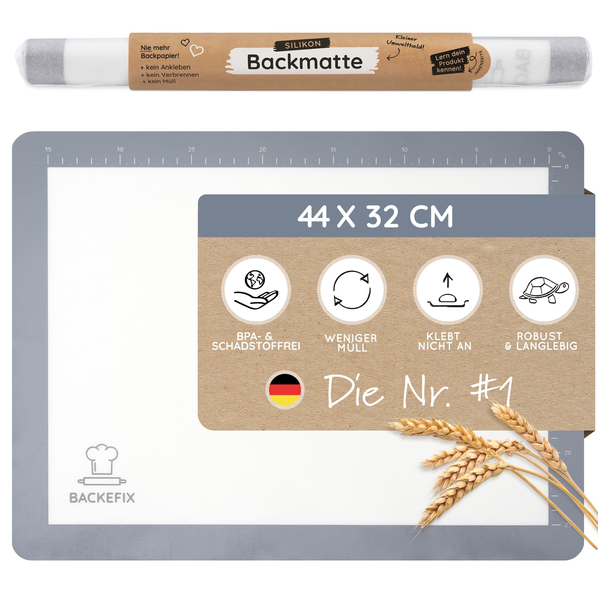 Backefix Silikon Backmatte – wiederverwendbare Dauerbackmatte