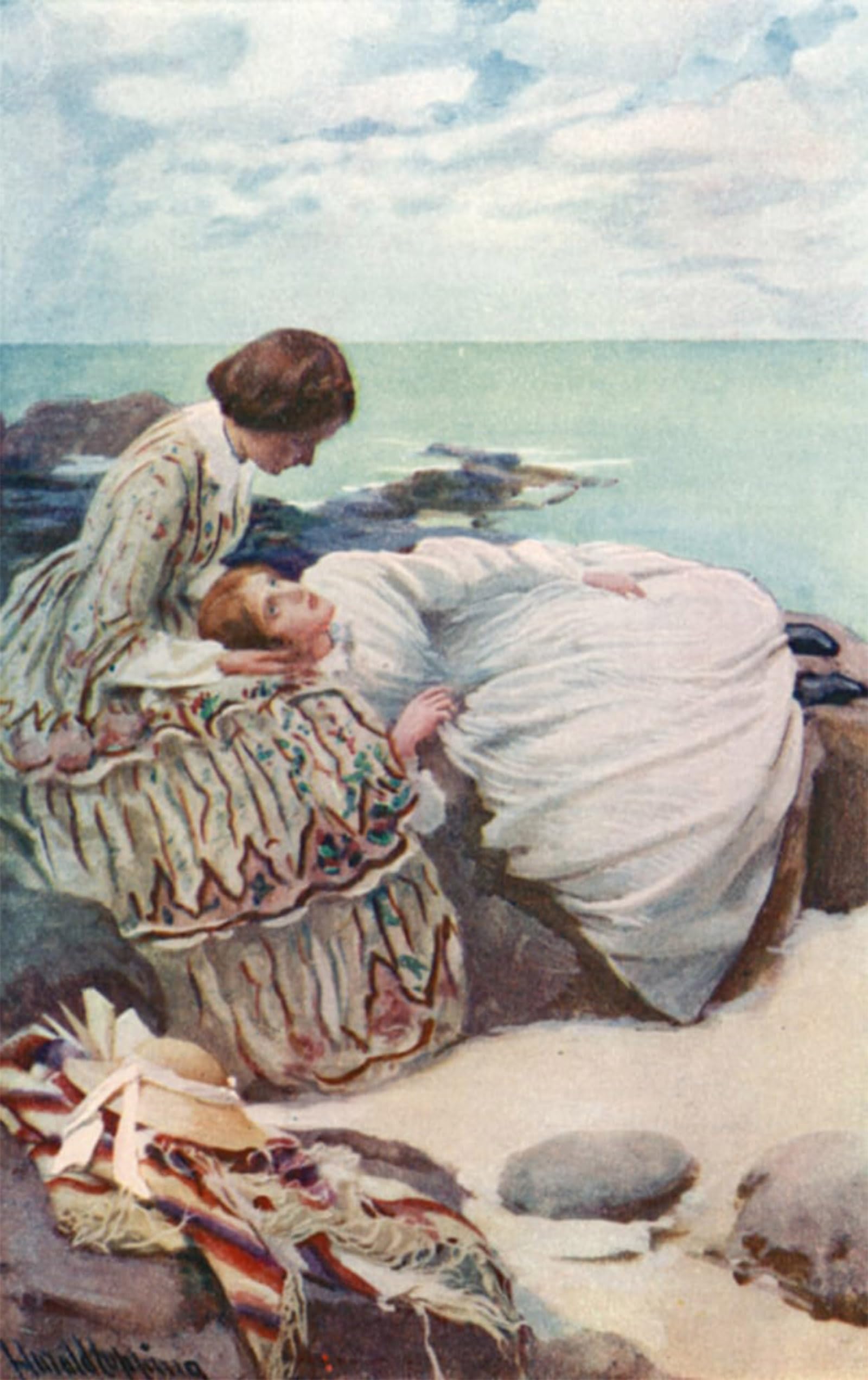 RZHRHJES Famous Painting Poster Art Canvas Print Retro Picture Illustration for Good Wives by Harold Copping Poster Wall Art for Home Decor 60x90cm