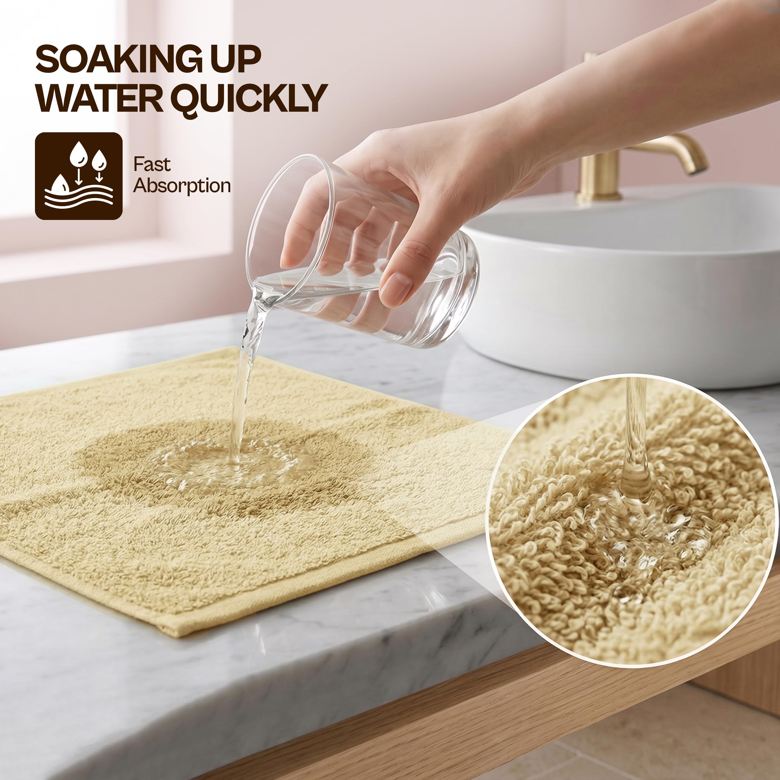 Utopia Towels 24 Seifentücher 30 x 30 cm Waschlappen (Beige) – Ansicht 8