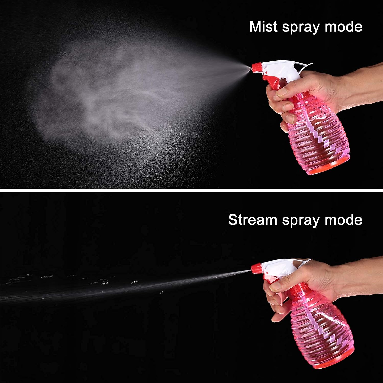 liboyixi Pack of 2-16 Oz Empty Plastic Spray Bottles - Attractive Vibrant Colors - Multi Purpose Use Durable Random color BPA Free Material (16.9 OZ(500ML) 2bottles)
