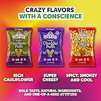 Vista 7 de Vegan Rob's Cheddar Puffs Sabrosos bocados de queso vegano horneados – Snacks saludables a base de plantas para niños y adultos – Sin lácteos y sin