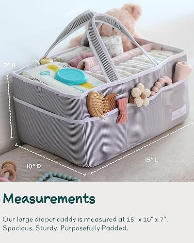 Miniatura 47 de Lily Miles Organizador de pañales para bebé, bolsa organizadora para artículos esenciales para bebé, cesta de baby shower, imprescindible para el