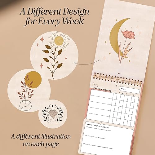 Miniatura 5 de I Know Collection Rastreador semanal de hábitos - Diario de seguimiento de hábitos durante 17 semanas con sección de autorreflexión - Planificador