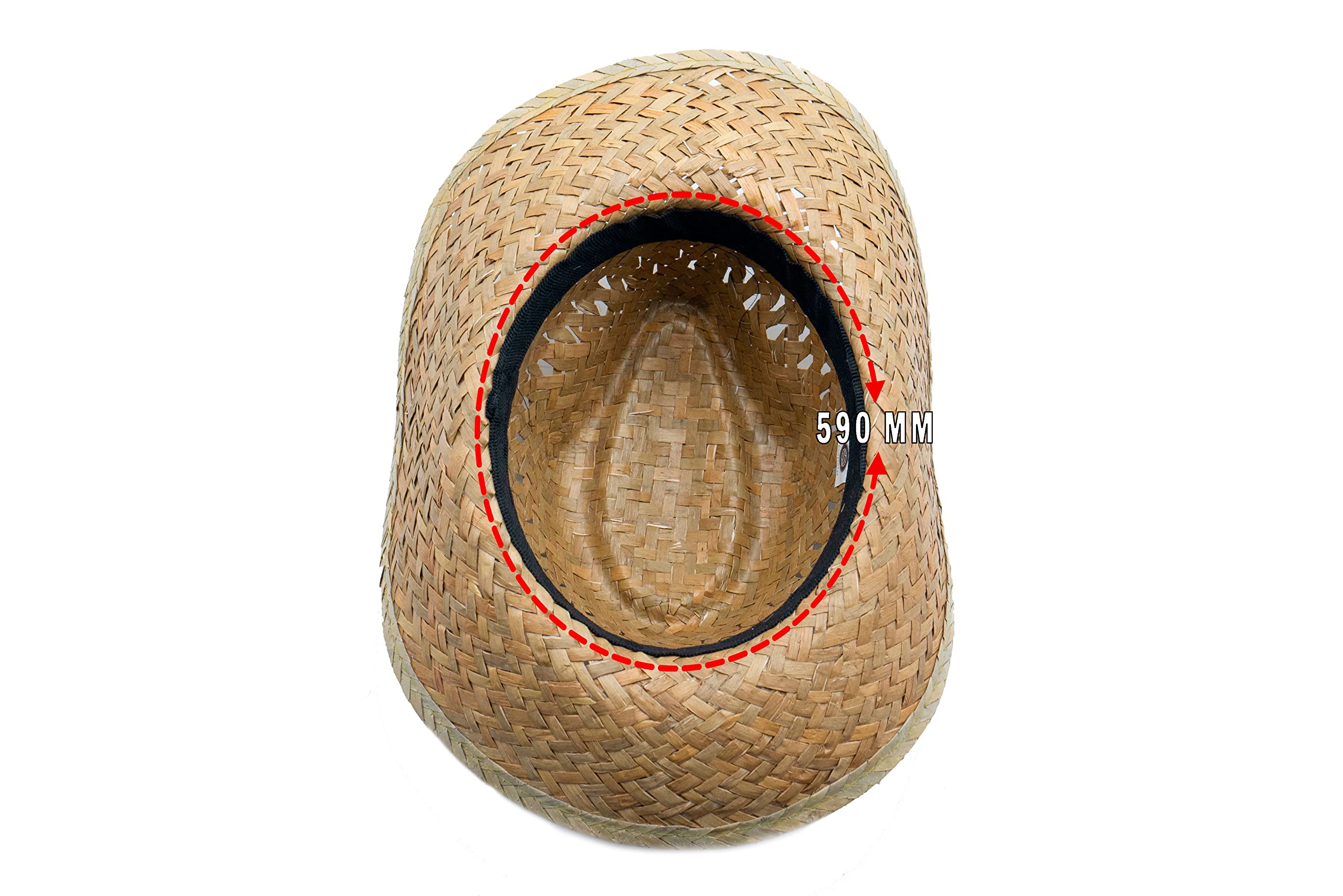 Sombreros de Paja Personalizados para Eventos - Pack Gorros Vert - Muy Transpirables - Elige el Color de la Cinta del Sombrero y Pon tu Logo o Frase