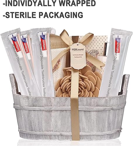 Miniatura 5 de Paquete de 50 cepillos de dientes desechables con pasta de dientes, cepillos de dientes desechables envueltos individualmente, cepillos de dientes a