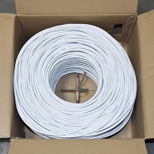 Miniatura 2 de Premiertek 1000Ft Cat6 CMP Plenum 23AWG CCA UTP 4 pares de cable LAN de red premium 550MHz blanco