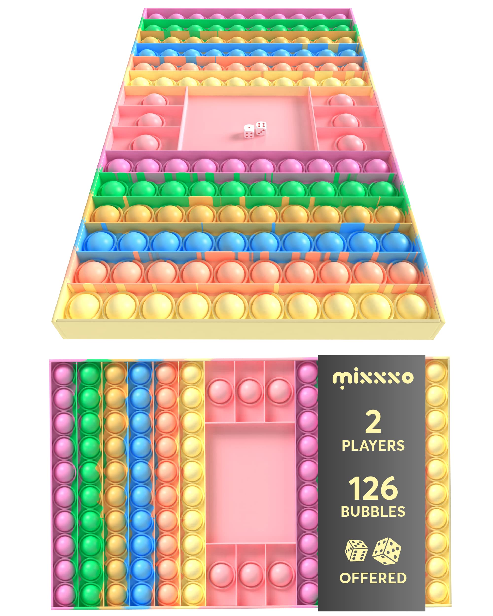 Amazon.com: MIXXXO Large Pop Its Fidget Trading Board Games with 2 Dice for  Kids Offer 10+ Game Rules, Popit Games Big Size for 2 Player, Puzzle Pop  Bubble Fidget Toy : Toys & Games