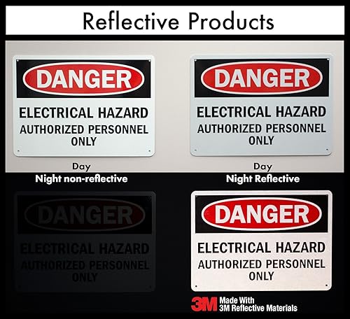 Miniatura 5 de SmartSign - K-2565-L-HI-08x24-OM Cartel "Delineador Reflectante"  08" x 24" Aluminio reflectante de alta intensidad 3M