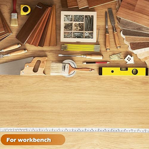 Miniatura 10 de 3 piezas de cinta métrica autoadhesiva para banco de trabajo, regla de banco de trabajo, cinta métrica de doble escala para trabajar la madera,