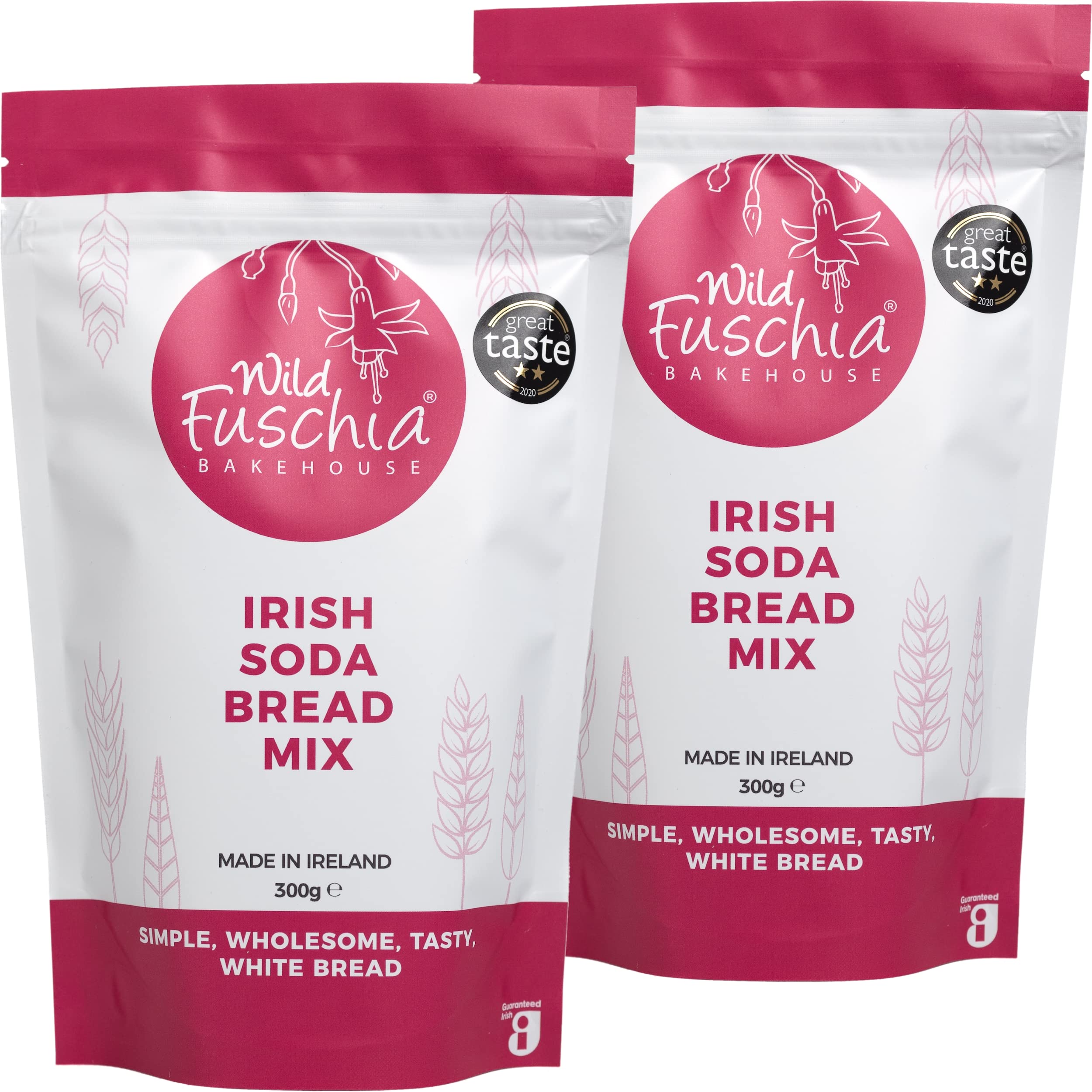Wild Fuschia Bakehouse Irish Soda Bread Mix - Baking Mix or Oven - Vegan-Friendly Bread Making Kit for Simple, Bakery-Quality Bread Right at Home - Pouch Makes 1 Loaf