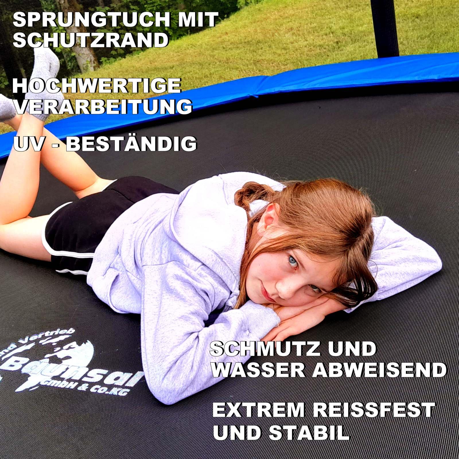 Trampolin Sprungtuch Ø 183 185 198 200 213 215 244 250 251 275 277 300 305 335 337 366 370 380 384 396 400 427 430 457 460 487 490 viele Größen Sprungmatte Ersatzsprungtuch Outdoor