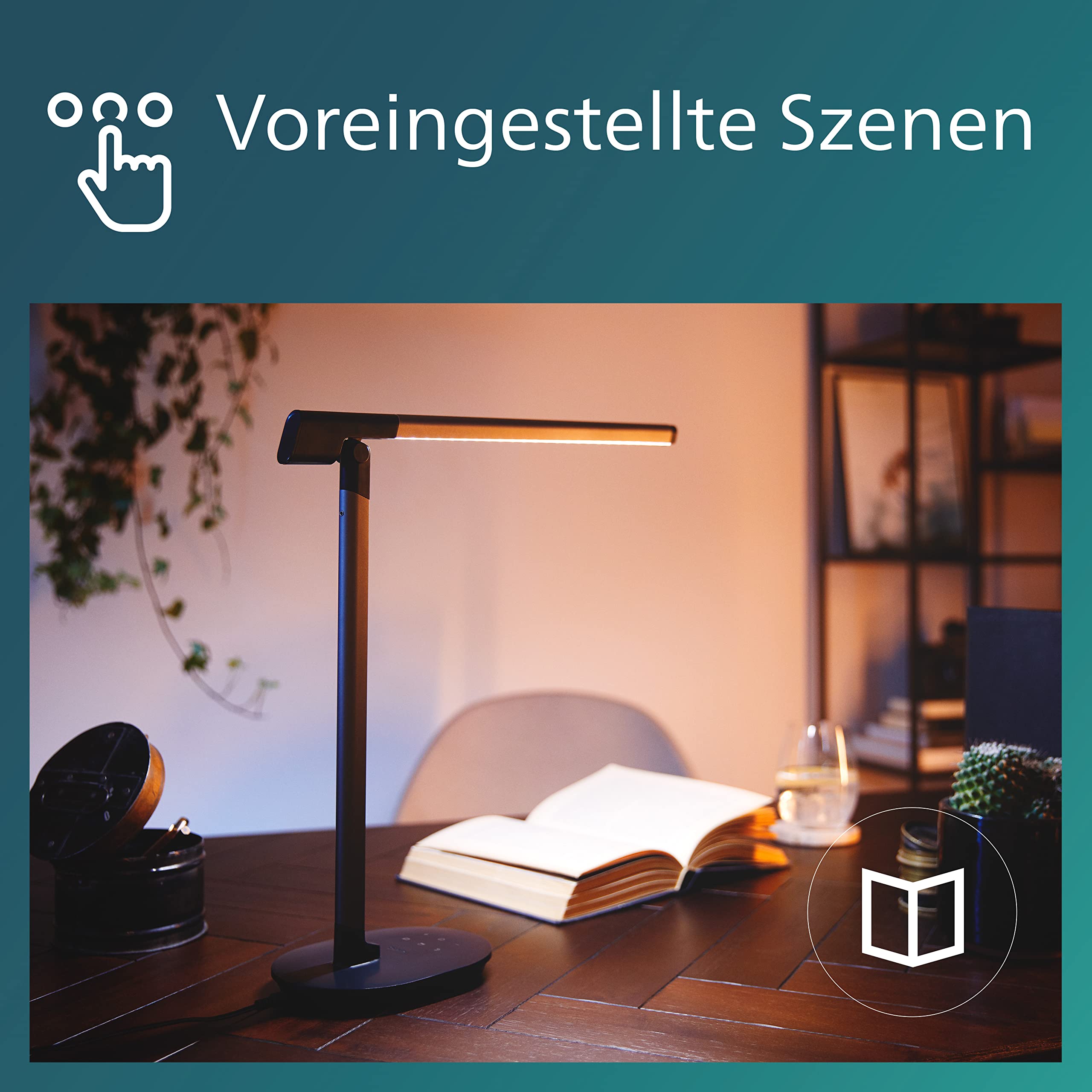 PHILIPS LED Sword Tischleuchte, dimmbar, Grau