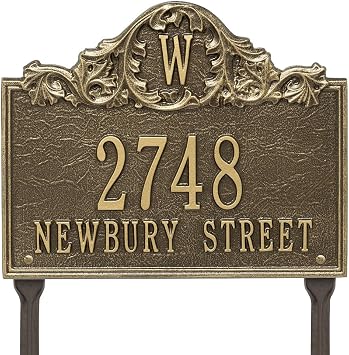 Whitehall Products Acanthus Monogram Address Plaque