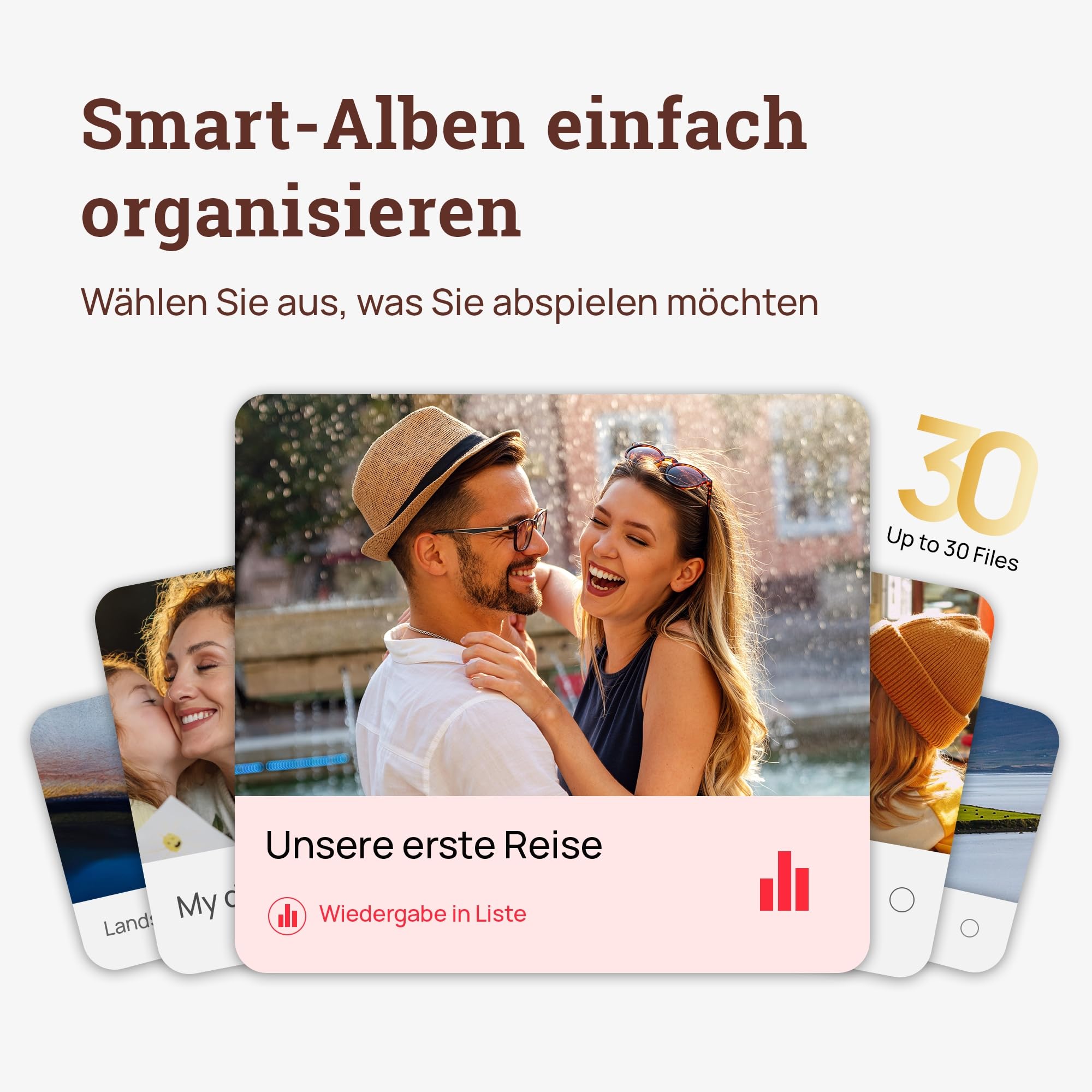 ARZOPA Metall Digitaler Bilderrahmen 10,1" Kostenloser Cloud Speicher WLAN Bilderrahmen Digital HD Touchscreen sofort Teilen Fotos Videos als personalisiertes Geschenk elegant Design-D10 Rose Gold