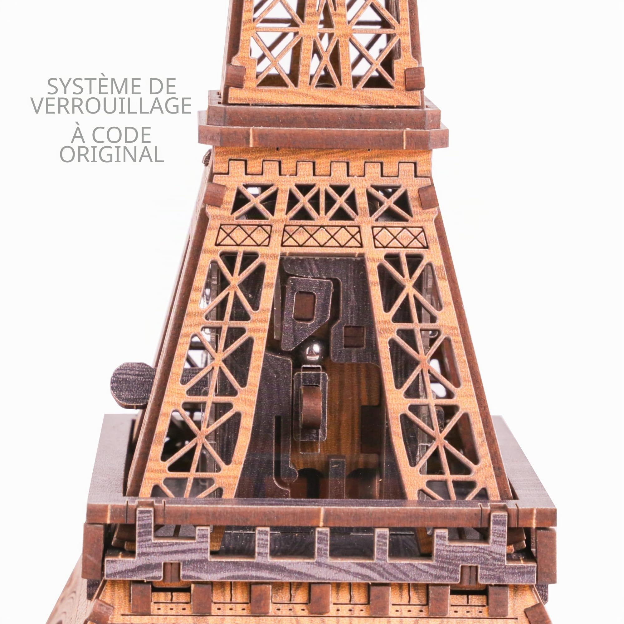 Wooden.City Boîte à Puzzle en Bois Tour Eiffel – Puzzles 3D en Bois pour Adultes | Escape Room | Boîte à Tours en Bois Style Cluebox | 180 pièces | Fabriqué dans l'UE