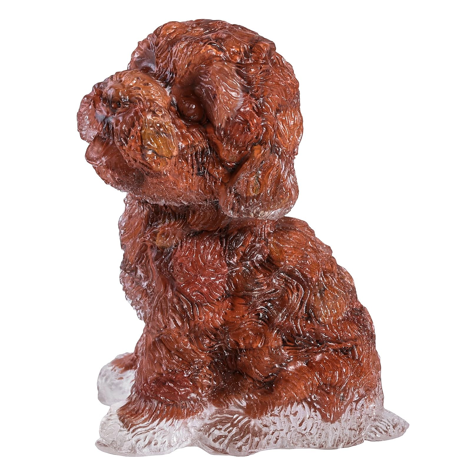 Mookaitedecor 6.5cm Red Jasper Crystal Sitting Dog Figurine