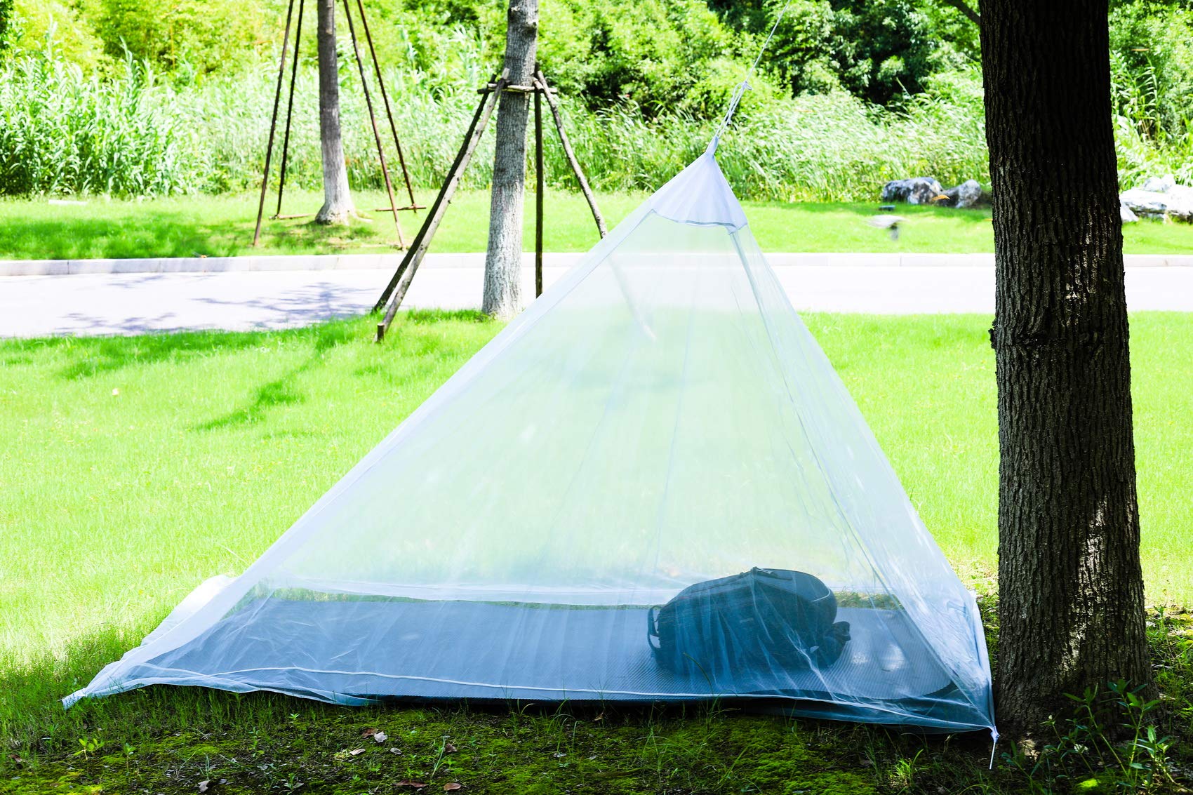 No-See-Ums Camping Mosquito Net Bed Compact and Ultra-Light for Travel,Finest Holes Mesh 2000 Noseeum Netting for Camping and Hiking, Without Sleeping Mat